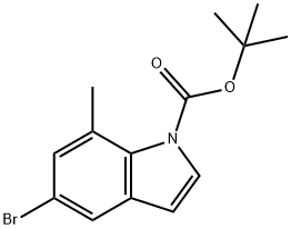 5-溴-1-BOC-7-甲基吲哚 结构式