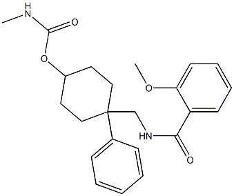 (1r,4r)-4-((2-MethoxybenzaMido)Methyl)-4-phenylcyclohexyl MethylcarbaMate 结构式