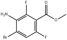 3-氨基-4-溴-2,6-二氟苯甲酸甲酯 结构式
