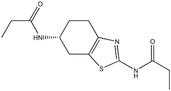 (R)-N,N'-(4,5,6,7-TETRAHYDROBENZO[D]THIAZOLE-2, 6-DIYL)DIPROPIOAMIDE 结构式
