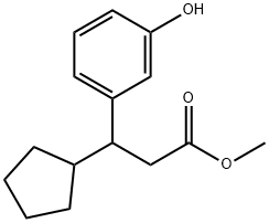 3-环戊基-3-(3-羟基苯基)丙酸甲酯 结构式