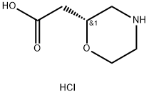 (R)-2-(吗啉-2-基)乙酸盐酸盐 结构式