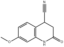 7-甲氧基-2-氧代-1,2,3,4-四氢喹啉-4-甲腈 结构式