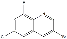 3-溴-6-氯-8-氟喹啉 结构式