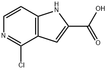 4-氯-1H-吡咯并[ 3,2-C]吡啶-2-羧酸 结构式