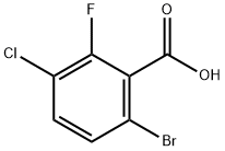 6-溴-3-氯-2-氟苯甲酸 结构式