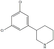 3-(3,5-dichlorophenyl)piperidine 结构式