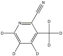 3-Methylpicolinonitrile-d6 结构式