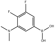 (3-(二甲氨基)-4,5-二氟苯基)硼酸 结构式