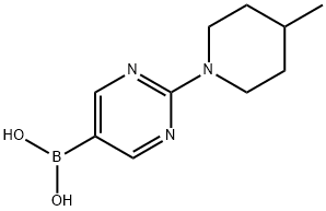 2 –(4-甲基哌啶基)嘧啶- 5 -硼酸 结构式