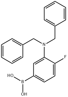 (3-(二苯甲基氨基)-4-氟苯基)硼酸 结构式