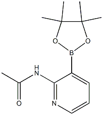 N-(3-(4,4,5,5-四甲基-1,3,2-二氧杂环戊硼烷-2-基)吡啶-2-基)乙酰胺 结构式