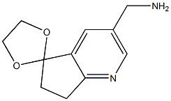 (6,7-dihydrospiro[cyclopenta[b]pyridine-5,2'-[1,3]dioxolan]-3-yl)MethanaMine 结构式