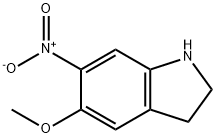 5-Methoxy-6-nitro-2,3-dihydro-1H-indole 结构式