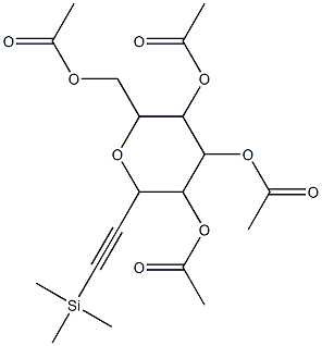 2-(AcetoxyMethyl)-6-((triMethylsilyl)ethynyl)tetrahydro-2H-pyran-3,4,5-triyl triacetate 结构式