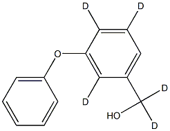 3-Phenoxybenzyl-d5 Alcohol 结构式