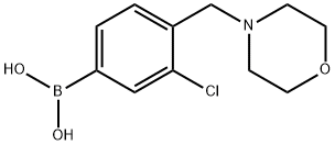 (3-氯-4-(吗啉代甲基)苯基)硼酸 结构式