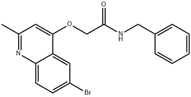 N-benzyl-2-(6-broMo-2-Methylquinolin-4-yloxy)acetaMide 结构式