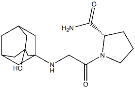 (S)-1-[2-(3-羟基-1-金刚烷胺基)-乙酰基]-2-甲酰基吡咯 结构式