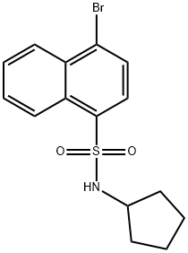 4-溴-N-环戊基萘-1-磺酰胺 结构式