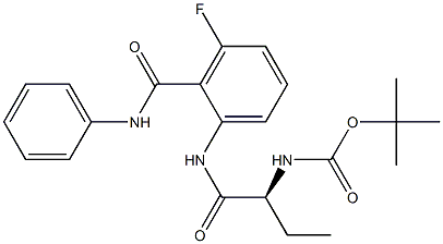 (S)-tert-butyl (1-((3-fluoro-2-(phenylcarbaMoyl)phenyl)aMino)-1-oxobutan-2-yl)carbaMate 结构式