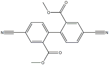 4,4'-二氰基[1,1'-联苯] -2,2'-二羧酸二甲酯 结构式