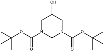 di-tert-butyl 5-hydroxydihydropyriMidine-1,3(2h,4h)-dicarboxylate 结构式