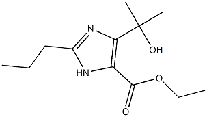 4-(1-羟基-1-甲基乙基)-2-丙基咪唑-5-羧酸乙酯 结构式