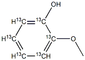 2-Methoxyphenol-13C6 结构式