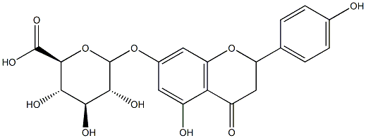 柚皮素-7-O-葡萄糖醛酸苷 结构式