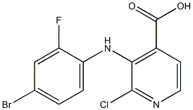 3-(4-溴-2-氟-苯基氨基)-2-氯异烟酸 结构式