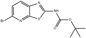 (5-溴噻唑并[5,4-B]吡啶-2-基)氨基甲酸叔丁酯 结构式