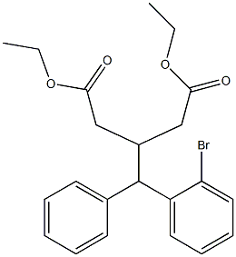 3-((2-溴苯基)(苯基)甲基)戊二酸二乙酯 结构式