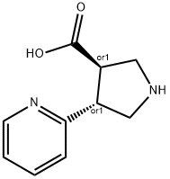 (+/-)-trans-4-(4-pyridinyl)-pyrrolidine-3-carboxylic acid 结构式