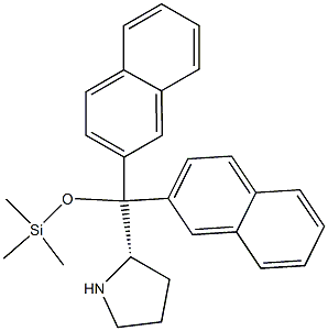 (S)-2-(dinaphthalen-2-yl(triMethylsilyloxy)Methyl)pyrrolidine 结构式
