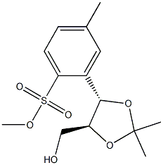 (4S,5S)-2,2-二甲基-1,3-二氧戊环-4,5-二甲醇 4-(4-甲基苯磺酸酯) 结构式