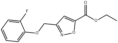 ethyl 3-((2-fluorophenoxy)Methyl)isoxazole-5-carboxylate 结构式