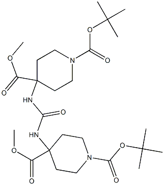 1,3-二[N-BOC-4-(甲氧羰基)-4-哌啶基]脲 结构式