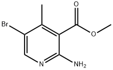 2-氨基-5-溴-4-甲基烟酸甲酯 结构式
