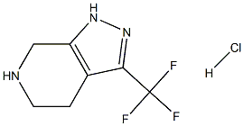 3-三氟甲基-4,5,6,7-四氢吡唑并[3,4-C]吡啶盐酸盐 结构式