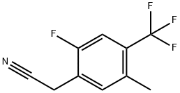 2-氟-5-甲基-4-(三氟甲基)苯基乙腈 结构式