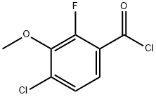 4-氯-2-氟-3-甲氧基苯甲酰氯 结构式