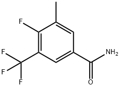 4-氟-3-甲基-5-(三氟甲基)苯甲酰胺 结构式