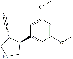 (3R,4S)-4 - (3,5 - 二甲氧基苯基)吡咯烷-3 - 腈 结构式