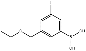 3-乙氧基甲基-5-氟苯基硼酸 结构式