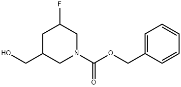 benzyl 3-fluoro-5-(hydroxyMethyl)piperidine-1-carboxylate 结构式