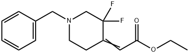 ethyl 2-(1-benzyl-3,3-difluoropiperidin-4-ylidene)acetate 结构式