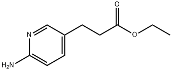 3-(6-氨基-吡啶-3-基)丙酸乙酯 结构式