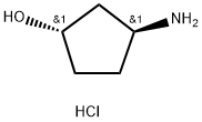 (1S,3S)-3-氨基环戊醇盐酸盐 结构式