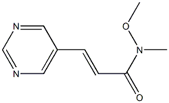 (E)-N-Methoxy-N-Methyl-3-(pyriMidin-5-yl)acrylaMide 结构式